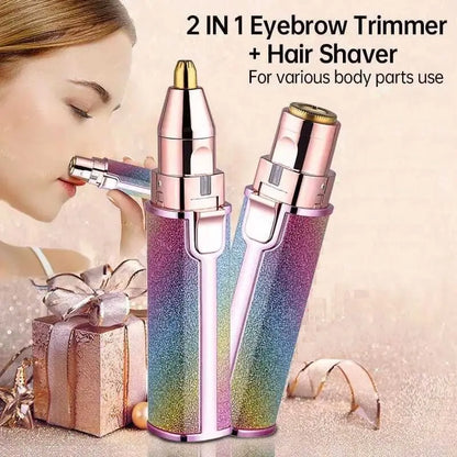 Flawless 2-in-1 Eyebrow Trimmer – USB Rechargeable