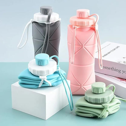 600ml Silicone Foldable Water Bottle