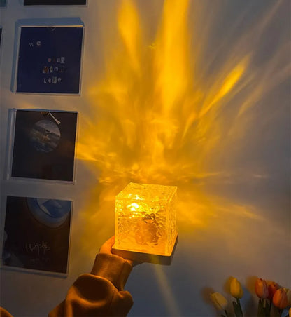 Rotating Water Ripple Night Light