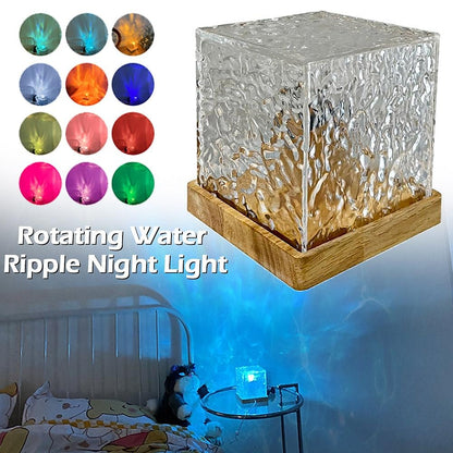 Rotating Water Ripple Night Light