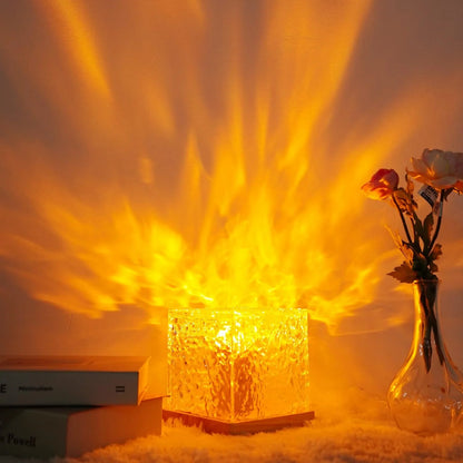 Rotating Water Ripple Night Light