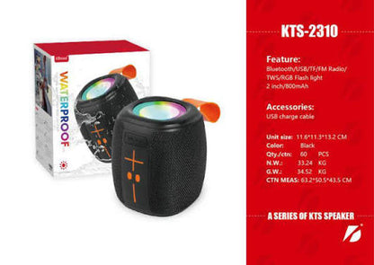 KTS-2310 Waterproof Bluetooth Speaker with RGB Lights