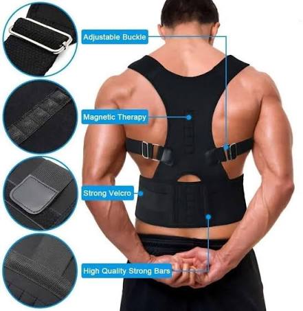 Adjustable Magnetic Posture Corrector Back Brace Support Belt – Standard Size